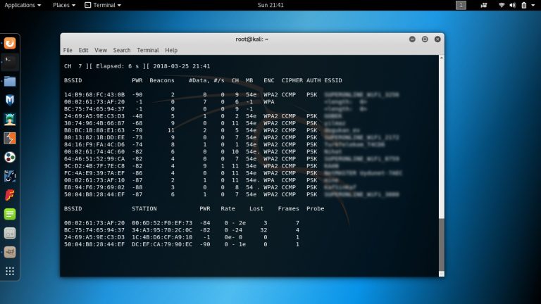 Airodump ng kali linux не видит wifi